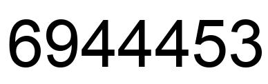 Número 6944453 imagen negro