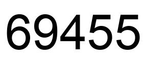 Number 69455 black image