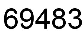 Number 69483 black image