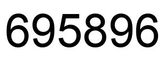 Number 695896 black image