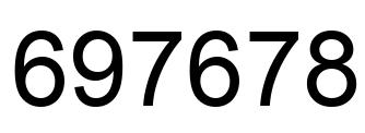 Number 697678 black image