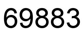 Number 69883 black image
