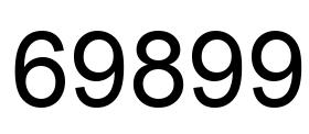 Number 69899 black image