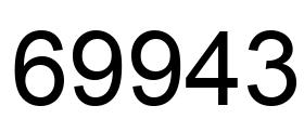 Número 69943 imagen negro