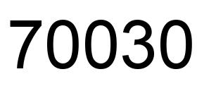 Número 70030 imagen negro