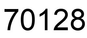 Number 70128 black image