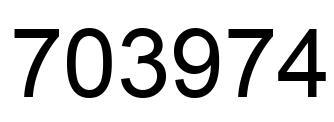 Number 703974 black image