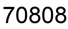 Número 70808 imagen negro