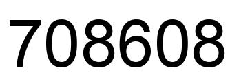 Number 708608 black image