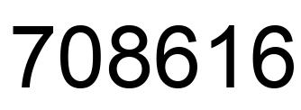 Number 708616 black image