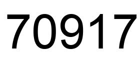 Number 70917 black image