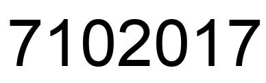 Número 7102017 imagen negro