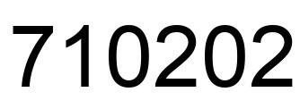 Number 710202 black image
