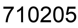 Number 710205 black image