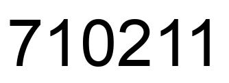 Number 710211 black image