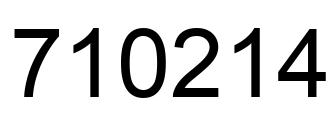 Number 710214 black image