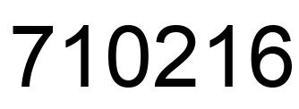 Número 710216 imagen negro