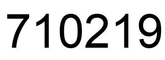 Número 710219 imagen negro