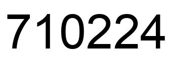 Number 710224 black image