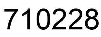 Number 710228 black image