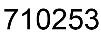 Number 710253 black image