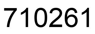 Número 710261 imagen negro