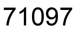 Number 71097 black image