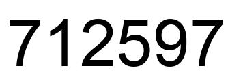 Number 712597 black image