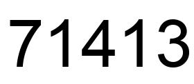 Número 71413 imagen negro
