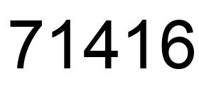 Number 71416 black image