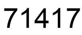 Number 71417 black image