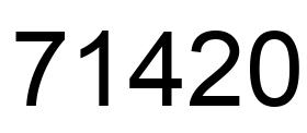Number 71420 black image
