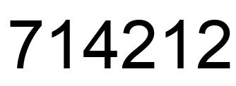 Number 714212 black image