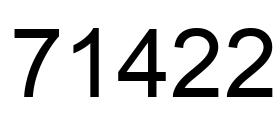 Número 71422 imagen negro
