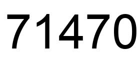 Number 71470 black image