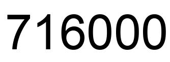 Number 716000 black image