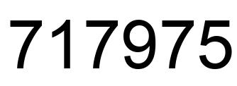 Number 717975 black image