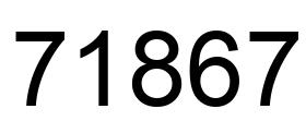 Number 71867 black image