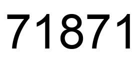 Number 71871 black image