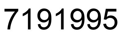 Número 7191995 imagen negro