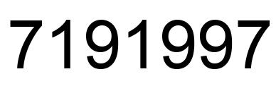 Número 7191997 imagen negro