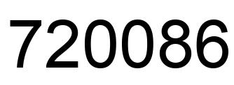 Number 720086 black image