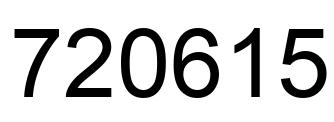Number 720615 black image