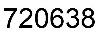 Number 720638 black image