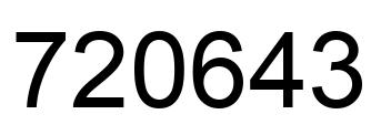 Número 720643 imagen negro