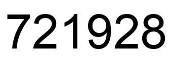 Number 721928 black image