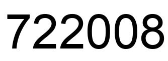 Number 722008 black image