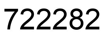 Número 722282 imagen negro