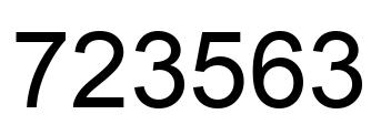 Number 723563 black image
