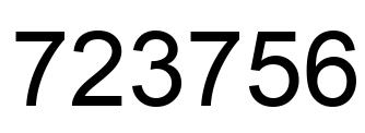 Number 723756 black image